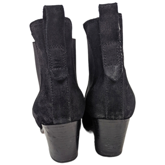 Rag & Bone Ankle Boots Booties Devon Suede Leather Heeled Black Women's 40 - Picture 5 of 15